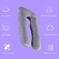 U-shaped pregnancy pillow supporting the full body